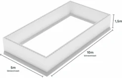 Polystyreen Zwembad Blokkenset - 10,00 X 5,00 X 1,50 M -KOKIDO Winkel 1000x500 zij size