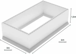 Polystyreen Zwembad Blokkenset - 6,00 X 3,00 X 1,50 M -KOKIDO Winkel 600x300 zij size