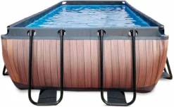EXIT TOYS EXIT Wood Zwembad - 400 X 200 X 100 Cm - Met Zandfilterpomp En Trap -KOKIDO Winkel 740 1200 exit 30 17 42 10 int 3