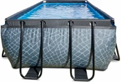 EXIT TOYS EXIT Stone Zwembad - 400 X 200 X 122 Cm - Met Zandfilterpomp En Trap -KOKIDO Winkel 814 1200 exit 30 27 42 00 int 3
