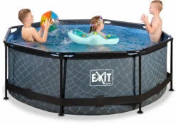EXIT TOYS EXIT Stone Zwembad - 244 X 76 Cm - Met Filterpomp -KOKIDO Winkel 851 1200 exit 30 12 08 00 int 3