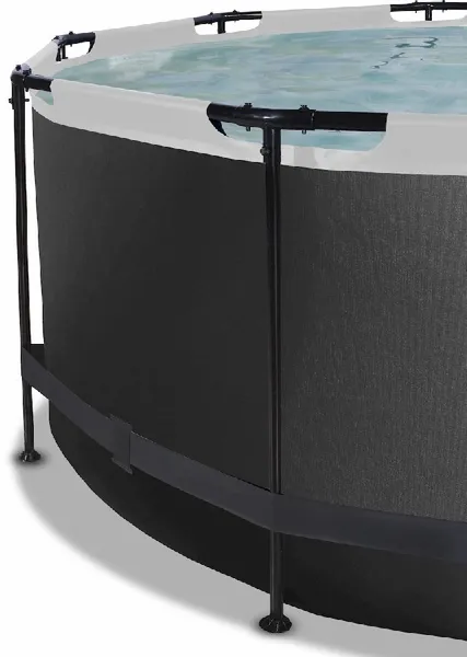 EXIT TOYS EXIT Black Leather Zwembad - 360 X 122 Cm - Met Zandfilterpomp En Trap 3 EXIT TOYS EXIT Black Leather Zwembad - 360 X 122 Cm - Met Zandfilterpomp En Trap - Afbeelding 3