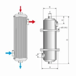 Pahlen Maxi-Flo MF 260 Zwembad Warmtewisselaar - RVS -KOKIDO Winkel afmetingen pahlen rvs maxi flo warmtewisselaar zwembad 2