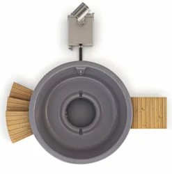 Houtgestookte Hottub Met Filteraansluiting - 4-6 Personen - Grijs 7 Houtgestookte Hottub Met Filteraansluiting - 4-6 Personen - Grijs -KOKIDO Winkel ba inclusief 1