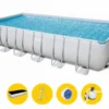 Bestway Power Steel Rectangular Zwembad - 732 X 366 X 132 Cm - Met Zandfilterpomp En Accessoires