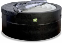 EXIT TOYS EXIT Leather Premium Opbouw Spa - 4-6 Persoons 15 EXIT TOYS EXIT Leather Premium Opbouw Spa - 4-6 Persoons -KOKIDO Winkel exit leather premium 6 opblaasbare spa cover half open