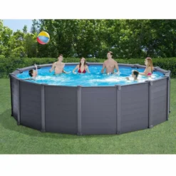 Intex Graphite Panel Pool - 478 X 124 Cm - Met Zandfilterpomp En Accessoires -KOKIDO Winkel graphite panel pool1