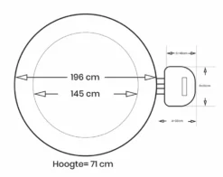 Intex Pure Spa Greywood Deluxe Opblaasbare Spa - 4 Persoons -KOKIDO Winkel intex greywood deluxe 4persoons afmetingen