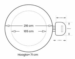 Intex Pure Spa Greywood Deluxe Opblaasbare Spa - 6 Persoons -KOKIDO Winkel intex greywood deluxe 6persoons afmetingen