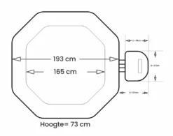NetSpa Octopus Opbouw Spa - 6 Persoons -KOKIDO Winkel netspa octopus afmetingen