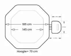 NetSpa Python Opblaasbare Spa - 6 Persoons -KOKIDO Winkel netspa python afmetingen