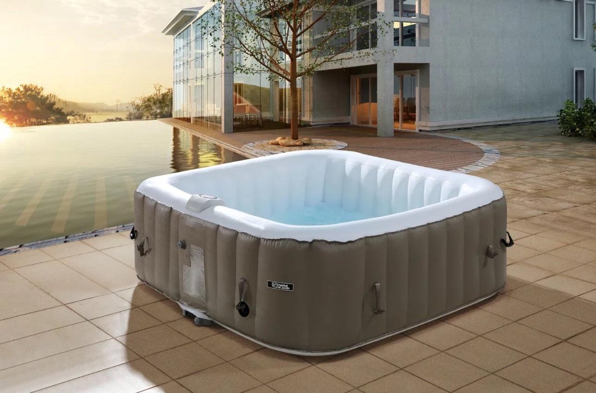KOKIDO Winkel -KOKIDO Winkel Opblaasbare jacuzzi 6 Personen 2 GRATIS filters amp Afdekzeil jacuzzi jacuzzi opblaasbaar bubbelbad hottub Zomer Zon Spa